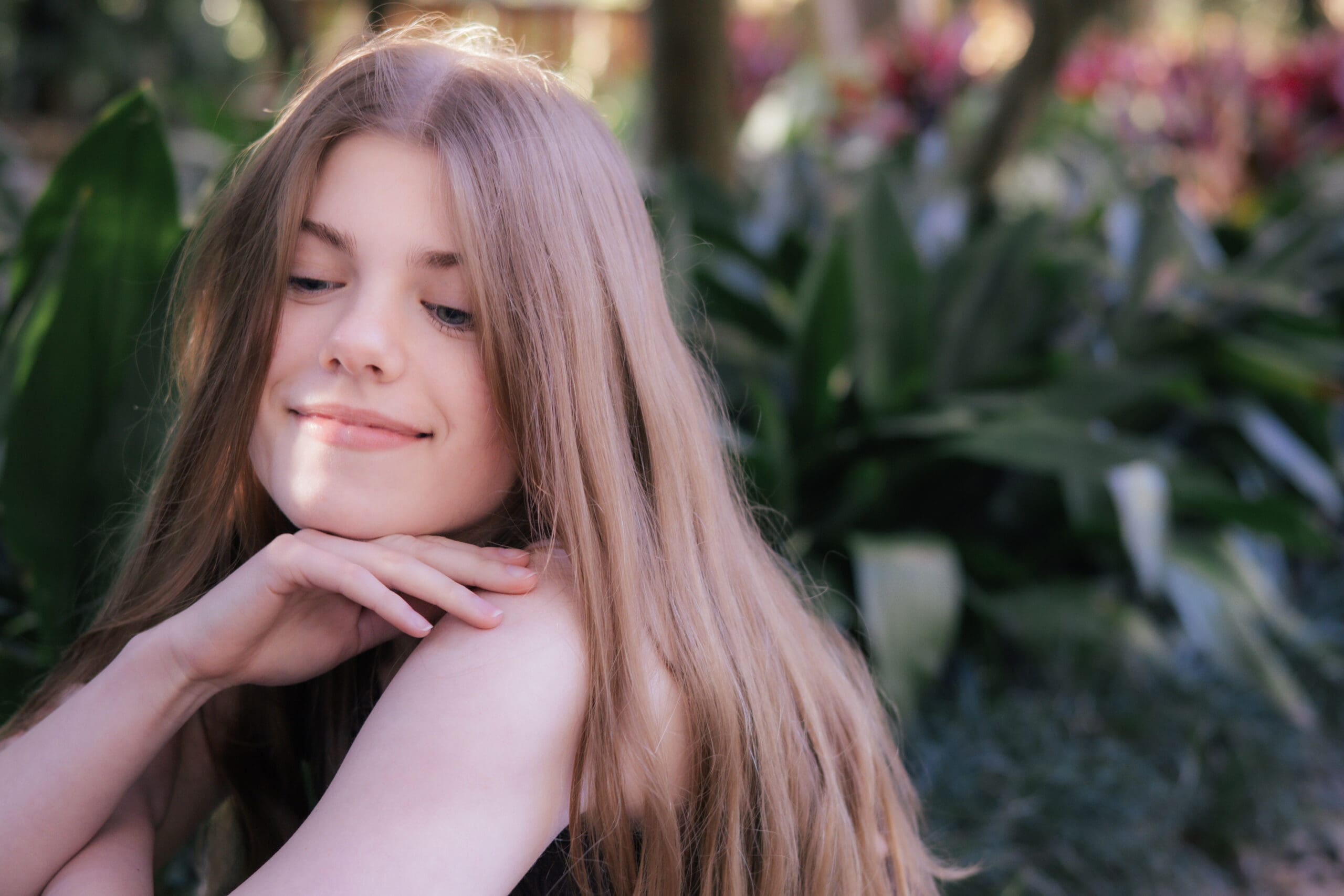 Washington oaks gardens senior portrait